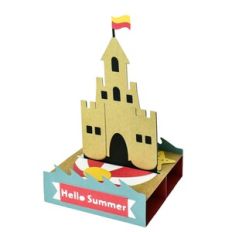 Slide and Stand Sandcastle Card