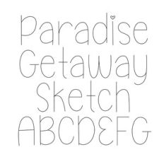 BFC Paradise Getaway Sketch Simple Handwriting Sketch Font