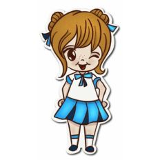 Cut Chibi Schoolgirl - Print and Cut