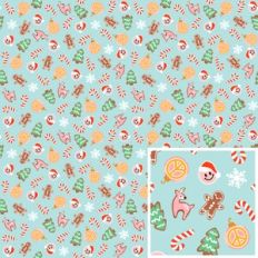 Blue Retro Christmas Pattern