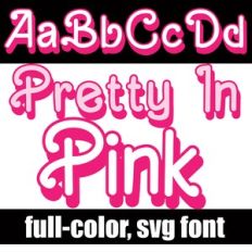 Pretty in Pink Color Font