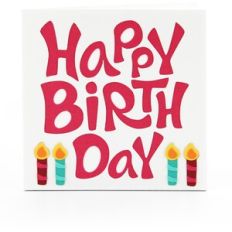 5X5 Card Happy Birthday Words