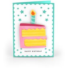 5X7 Bobble Card Birthday Cake