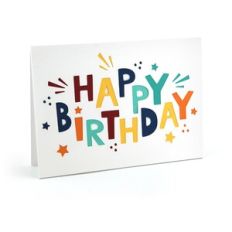 5X7 Card Happy Birthday Words