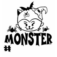 Halloween Kitten Monster