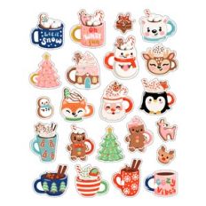 Kawaii Christmas Mug Stickers