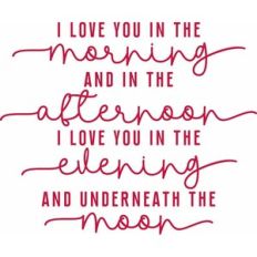 i love you in the morning