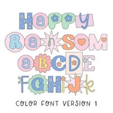 BFC Happy Ransom Boho Retro Cut Out Color Font v1