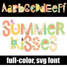 Summer Kisses Color Font