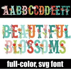 Beautiful Blossoms Color Font