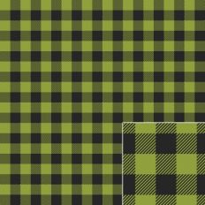 Halloween Green and Black Buffalo Plaid Check Background Pattern