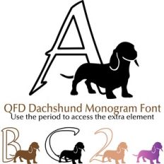QFD Dachshund Monogram Font