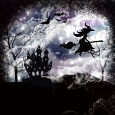 Halloween Magical Twilight Night Sky Background Pattern