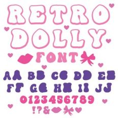 Retro Dolly Layered Font