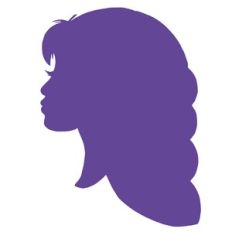 Curly Hair Girl Face Profile Silhouette