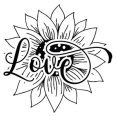 Love Sunflower Word