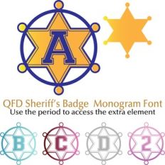 QFD Sheriff’s Badge Monogram Font