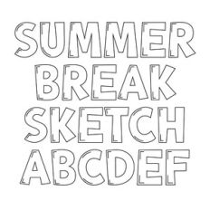 BFC Summer Break Sketch Chunky Block Sketch Font
