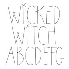 BFC Wicked Witch Sketch Scary Halloween Handwriting Sketch Font