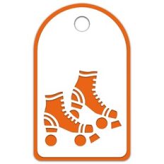 Retro Roller Skates Gift Tag