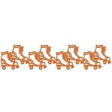 Retro Roller Skating Border