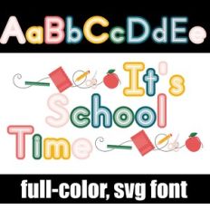 It's School Time Color Font