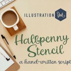 ZP Halfpenny Stencil