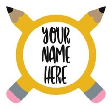 Your Name Here Crossed Pencils