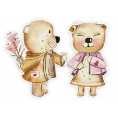 Cute bears watercolor Print and Cut