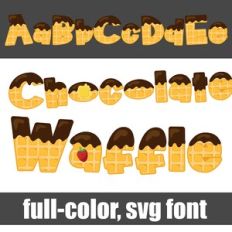 Chocolate Waffle Color Font