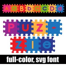 Puzzle Color Font