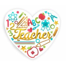 Teachers Heart Shaped Sublimation Print and Cut Design
