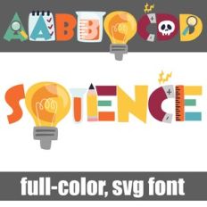 Science Color Font