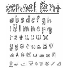 School Decorative Font