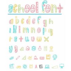 Colored School Font