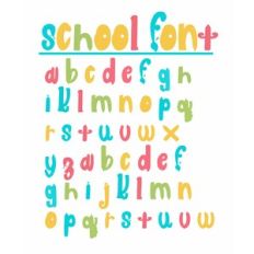Solid Color School Decorative Font