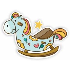 Rocking Horse Print and Cut Design