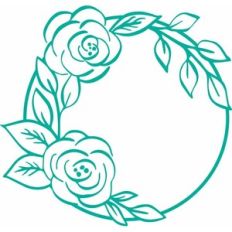 Framed Circle with Roses