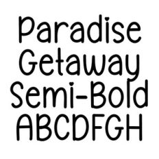 BFC Paradise Getaway Semi-Bold Planner Goodnotes Handwriting Font