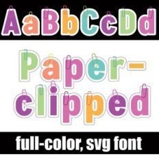 Paperclipped Color Font