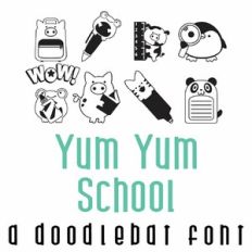 Yum Yum School Doodlebat Font