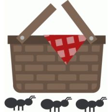 picnic basket with ants
