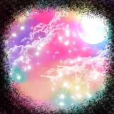 Rainbow Night Sky Background Pattern