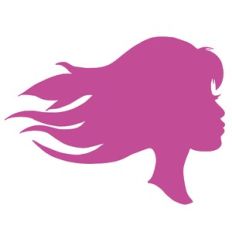 Girl Face Profile Windy Hair Silhouette