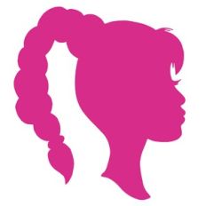 Girl Face Profile High Braid Silhouette