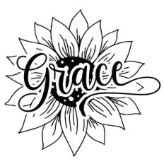 Grace Sunflower Word