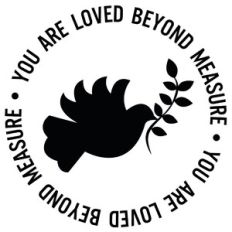 You Are Loved Beyond Measure Dove Word Quote Circle