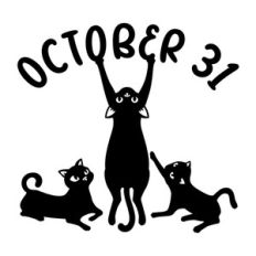 October 31 with Black Cats for Halloween