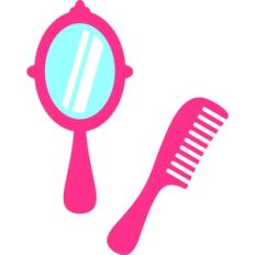 princess hairbrush and mirror
