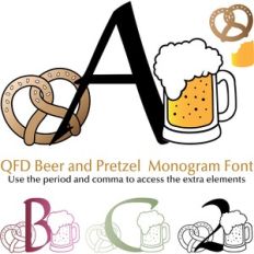 QFD Beer and Pretzel Monogram font